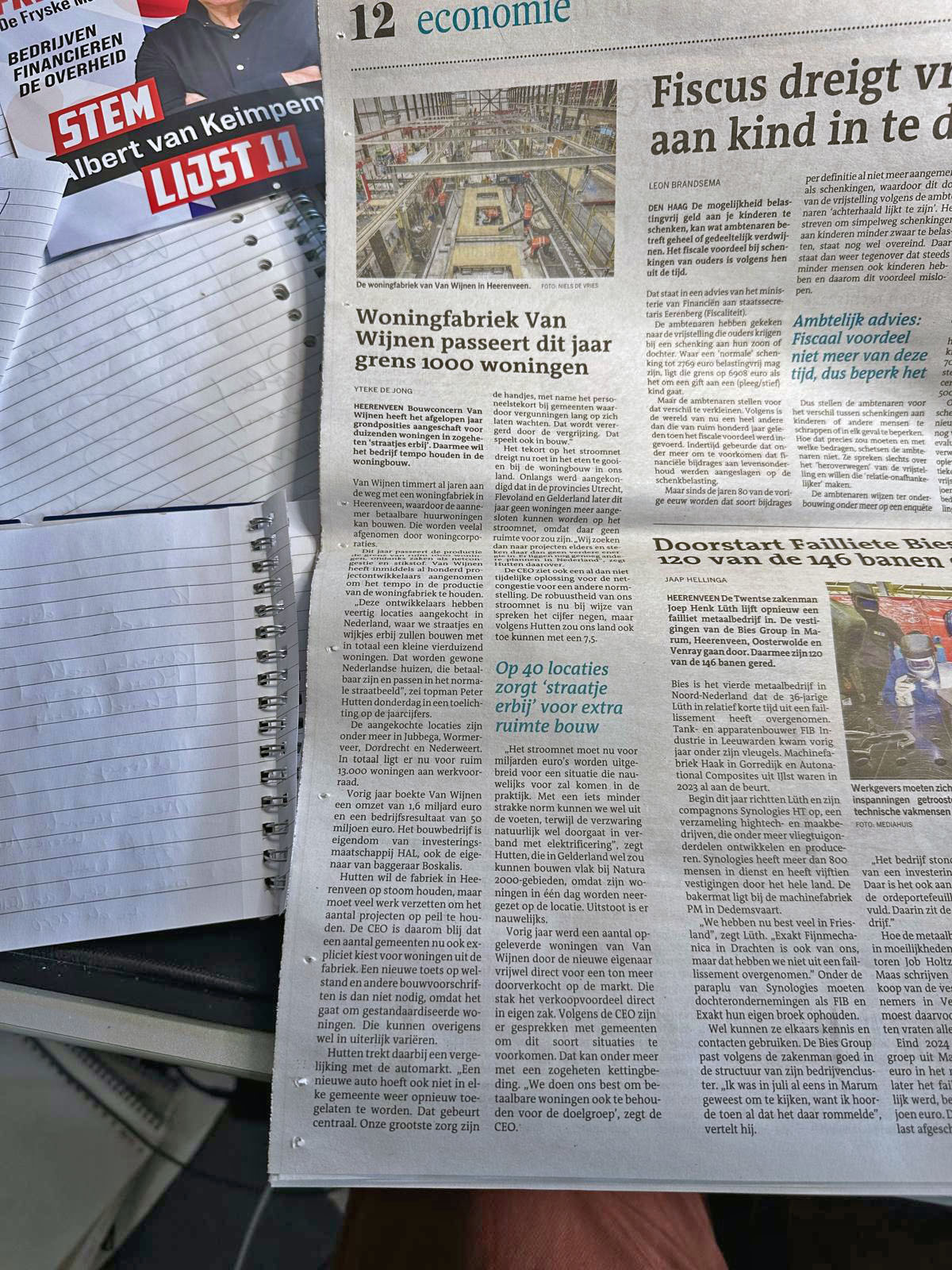 nieuwsbericht woningfabriek van wijnen leeuwarder courant ondernemende friezen